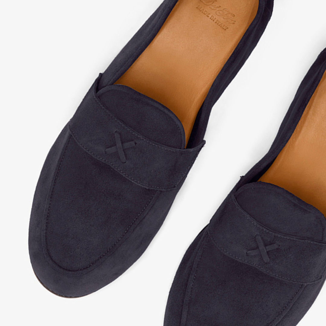 Men's Navy Suede Centesimo