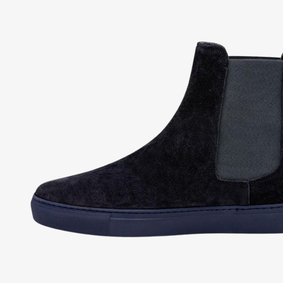 Men's Navy Suede Chelsea Sneaker