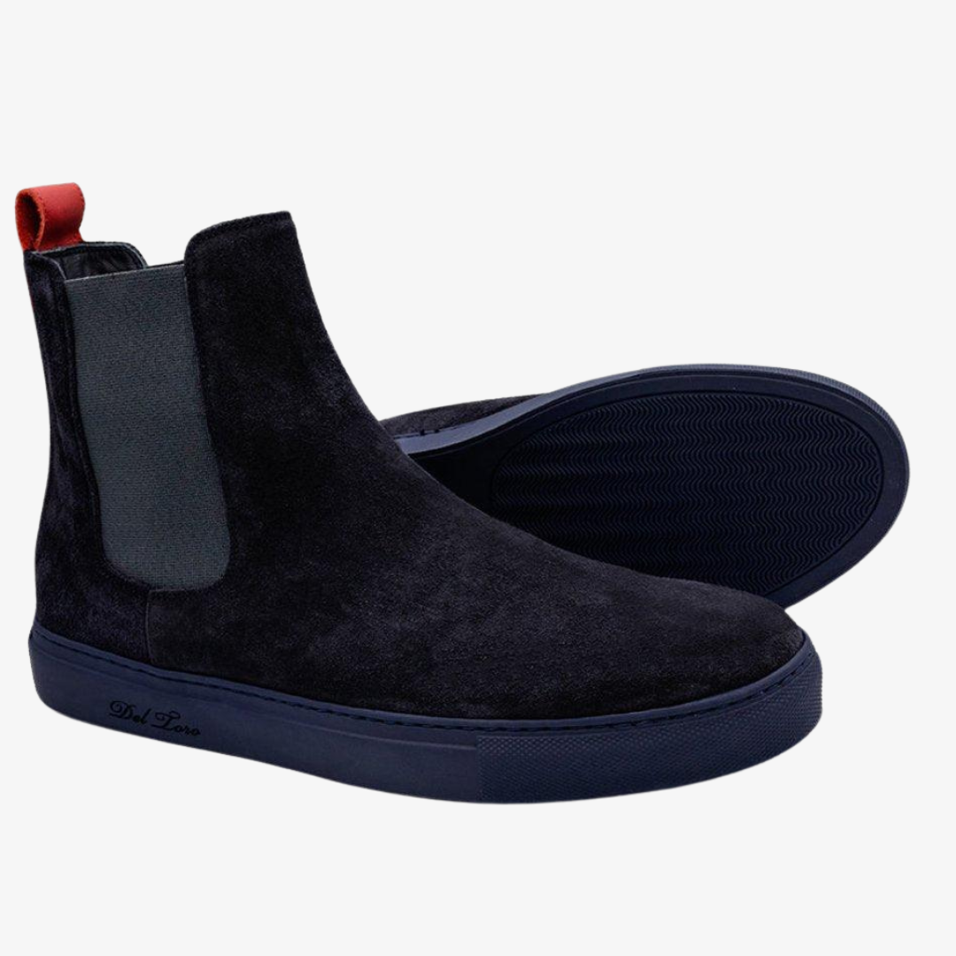 Men's Navy Suede Chelsea Sneaker