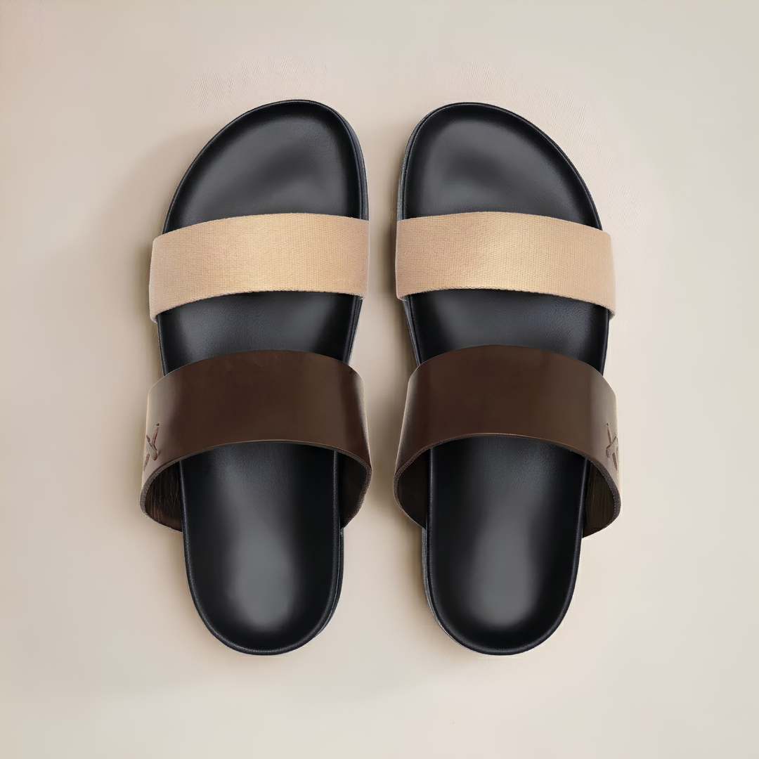 Men's Brown & Tan Cinturini Sandal