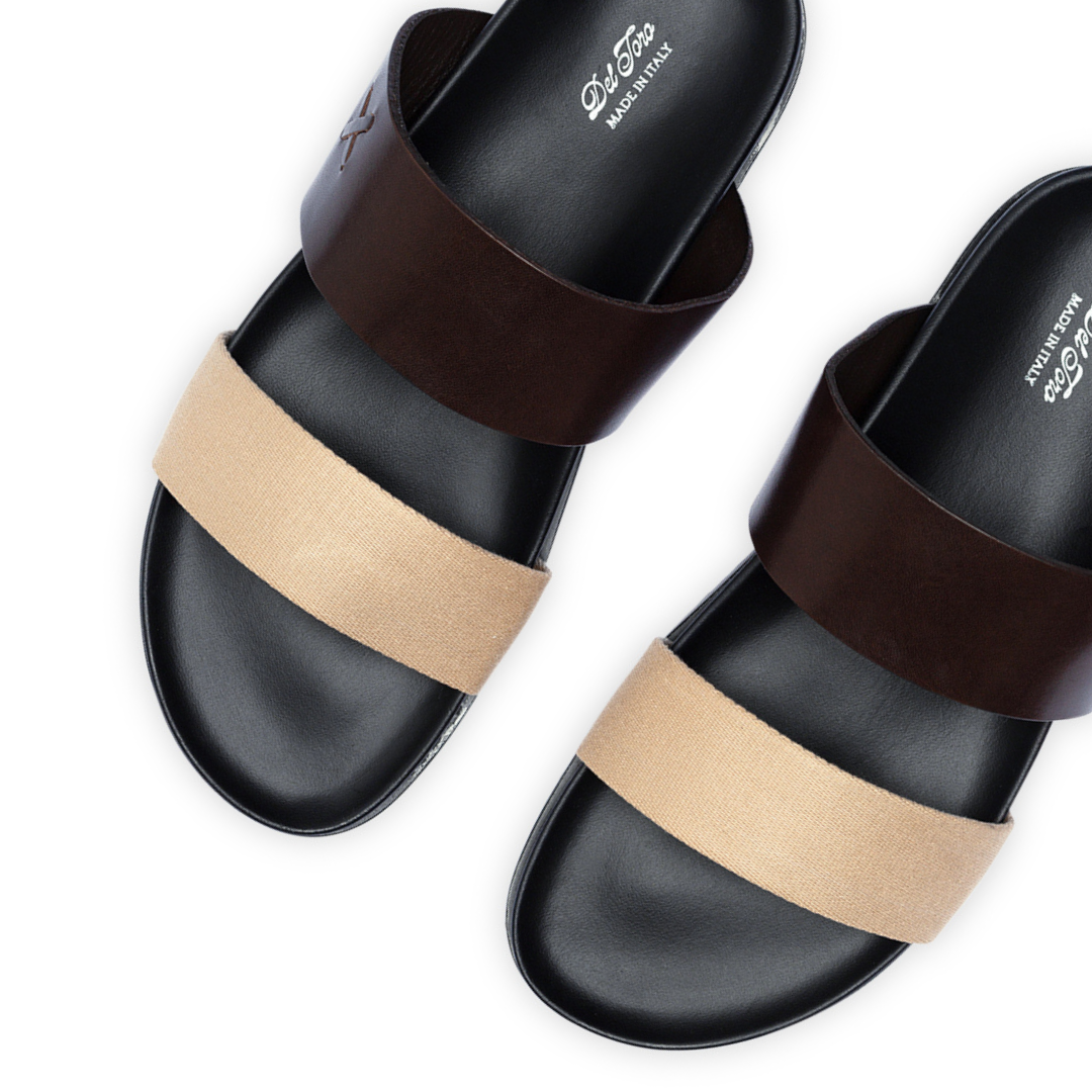 Men's Brown & Tan Cinturini Sandal