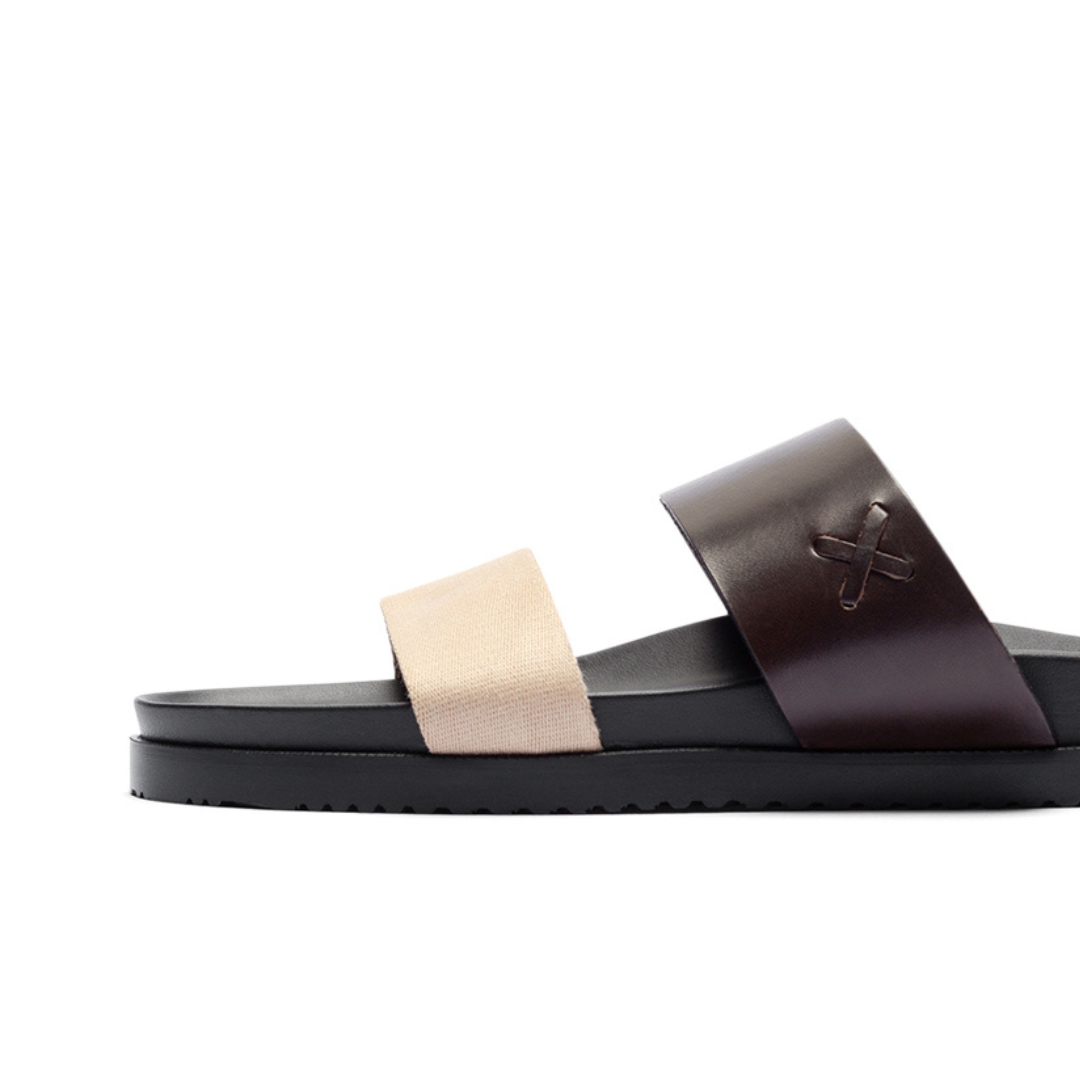 Men's Brown & Tan Cinturini Sandal