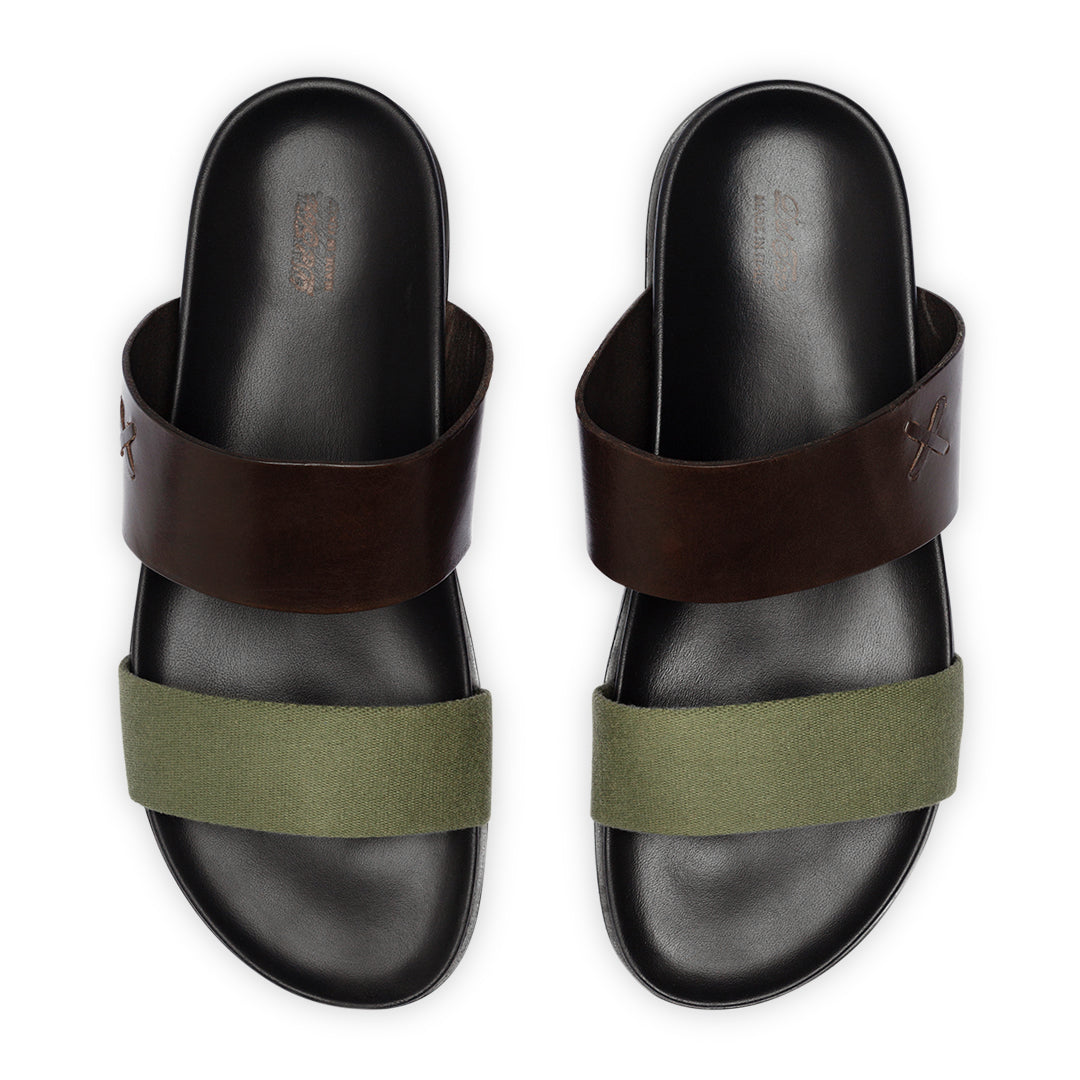 Brown & Green Cinturini Sandal