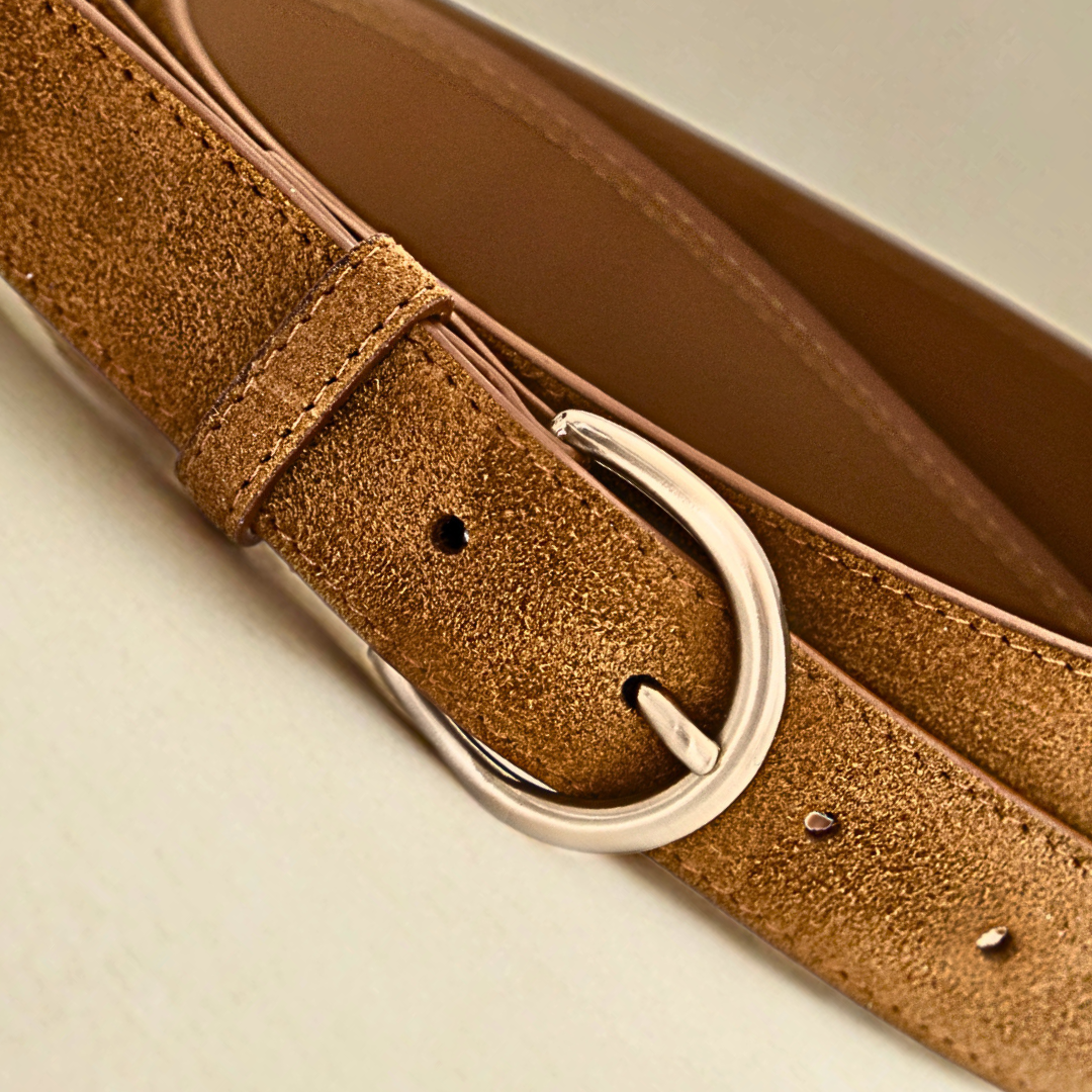 Classic Belt - Cognac Suede