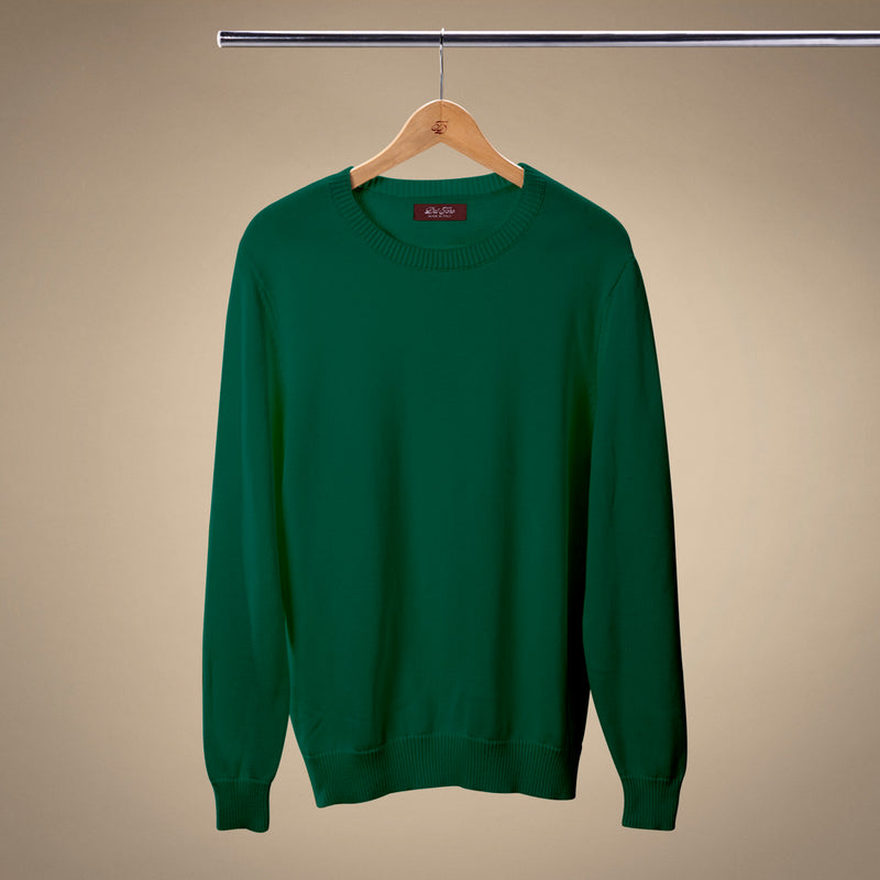 Del Toro Shoes - Men's Classic Crewneck Sweater - Forest Green, M / Forest Green Del Toro Shoes - Men's Classic Crewneck Sweater - Forest Green, M / Forest Green