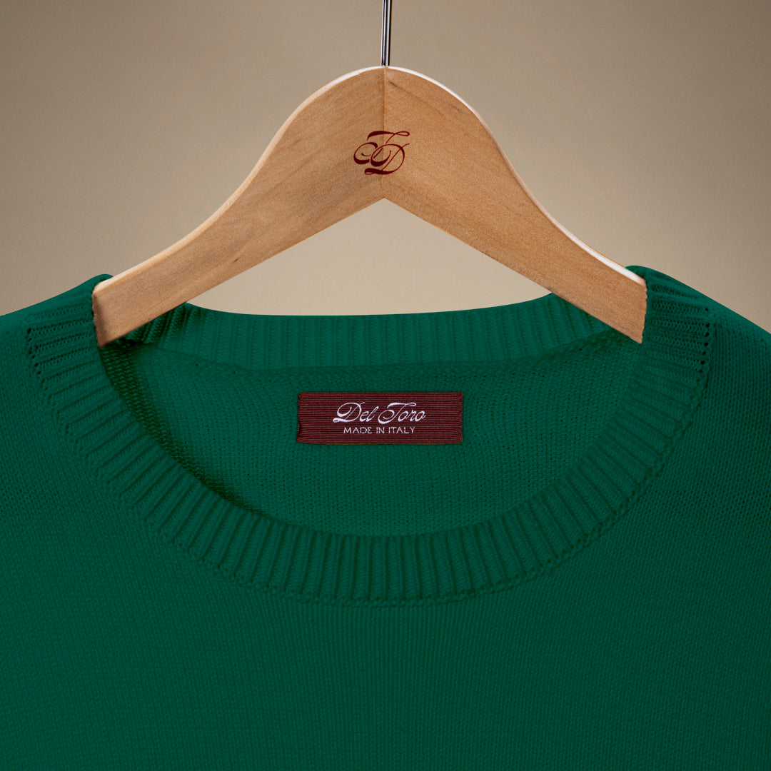 Men's Classic Crewneck Sweater - Forest Green