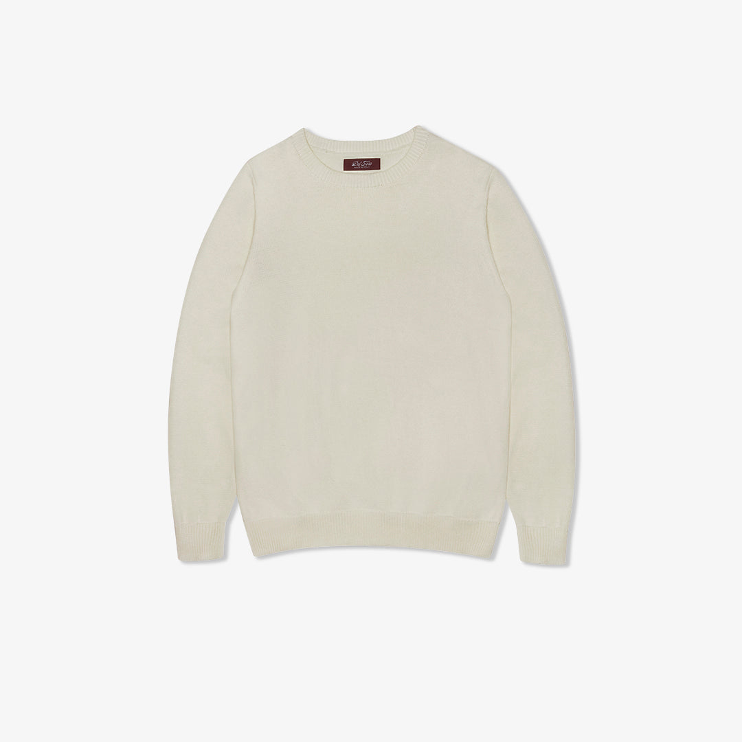 Classic Crewneck Sweater - Vintage White