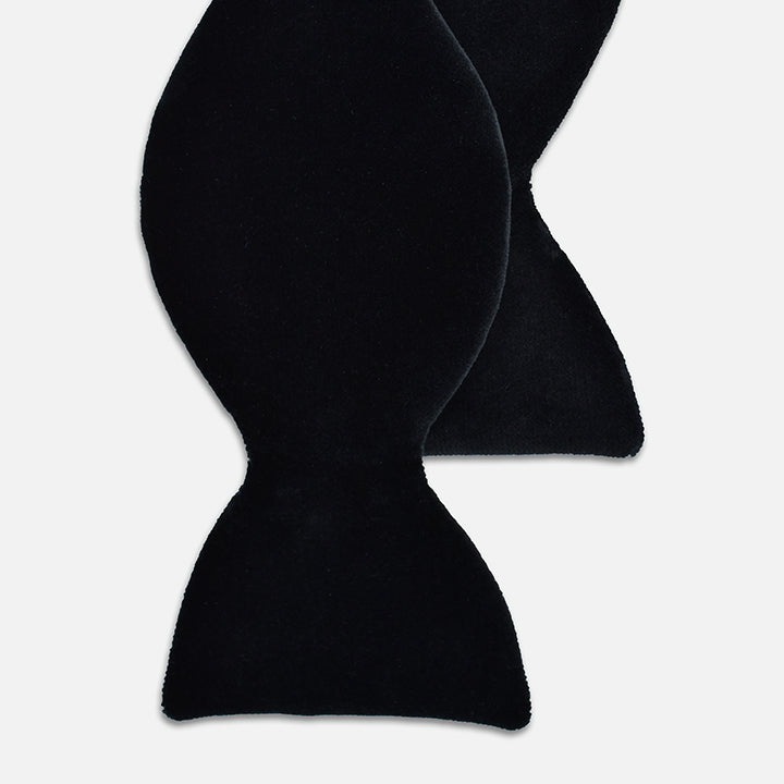 Classic Large Black Velvet Bow Tie by Shawn Christopher