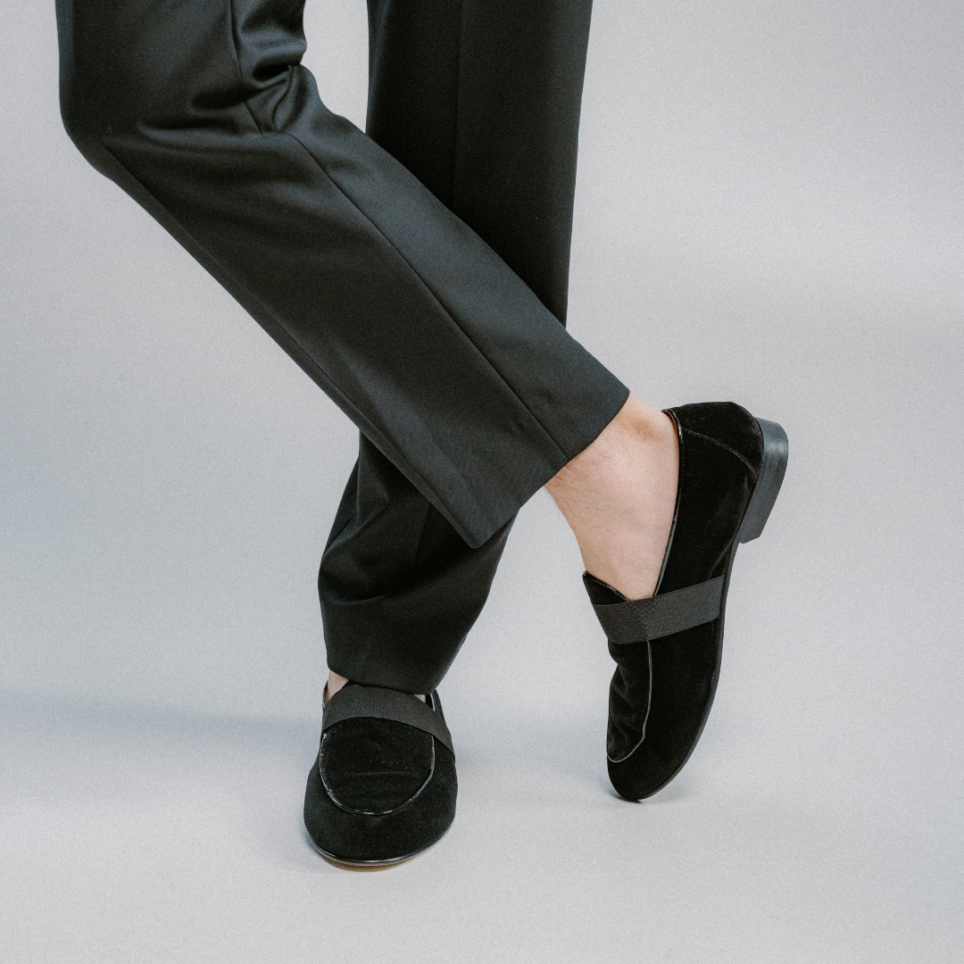 Men's Black Como Velvet Slipper II
