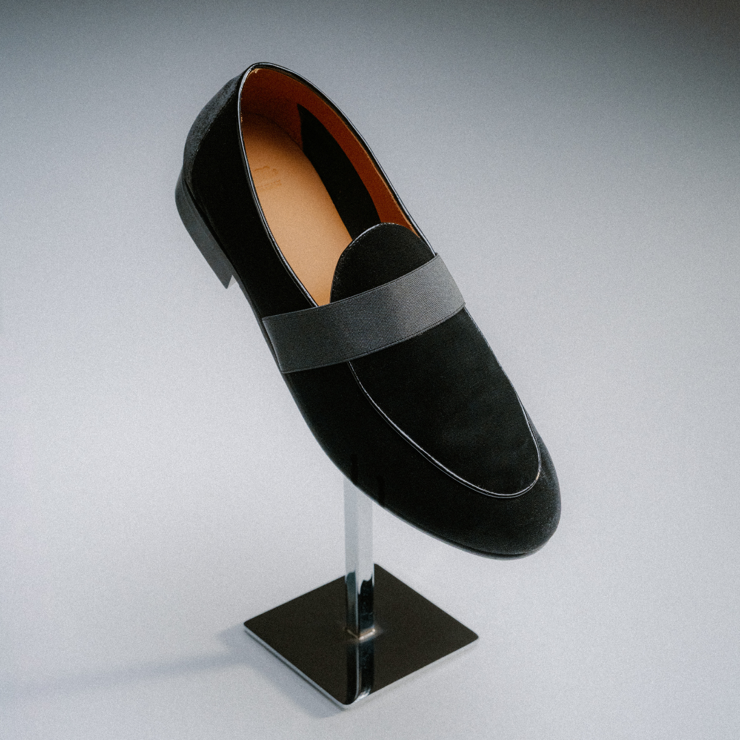 Men's Black Como Velvet Slipper II