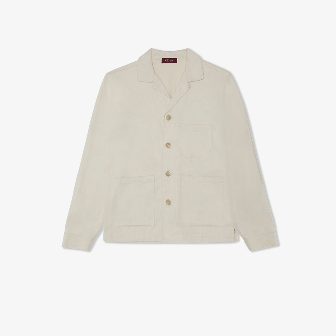 Cotton Canvas Chore Coat - Beige