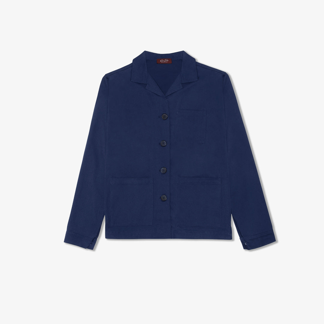 Cotton Canvas Chore Coat - Navy