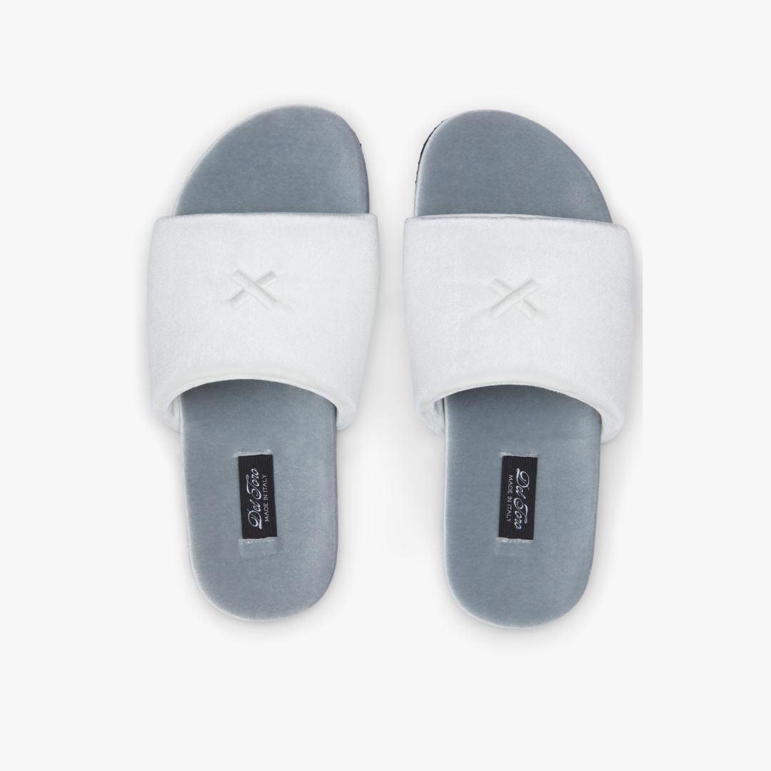 Grigio & Cream Velvet House Slide