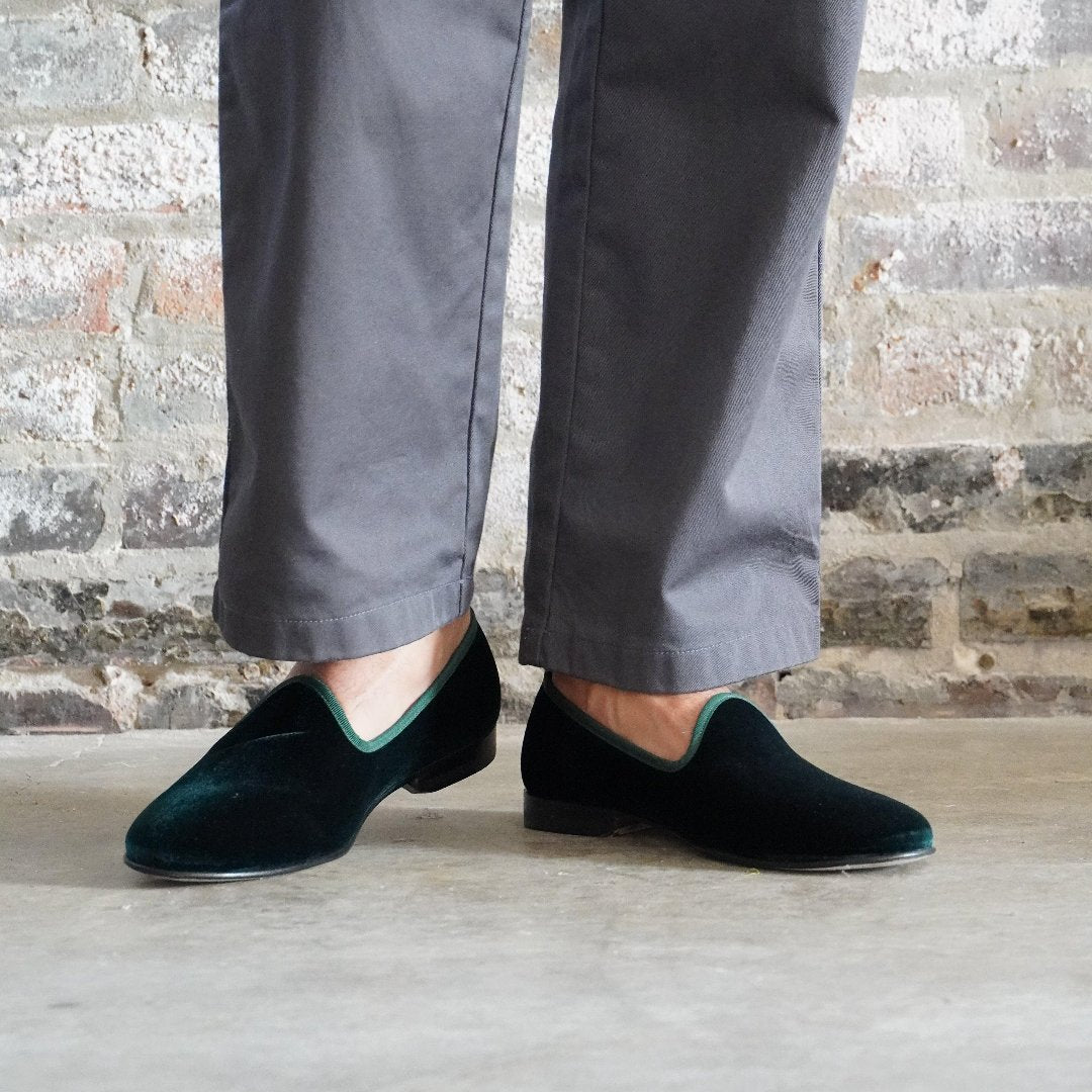 Men's Green Velvet Slipper II