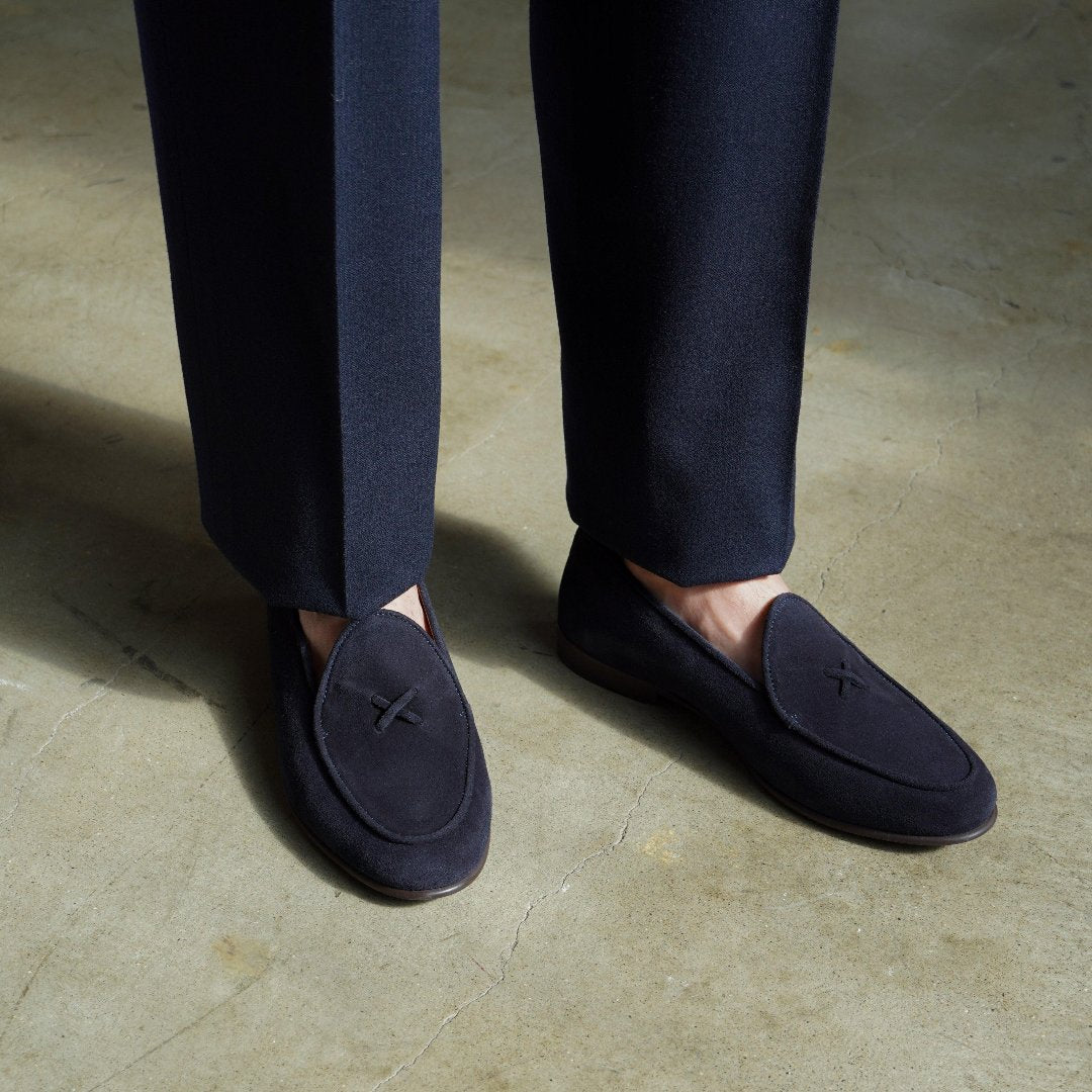 Men's Navy Suede Milano Loafer