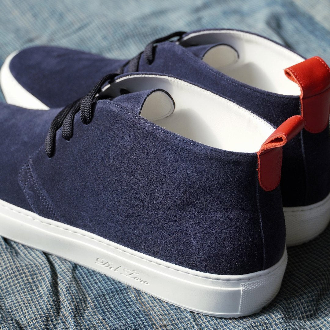 Men's Navy Suede Chukka Sneaker