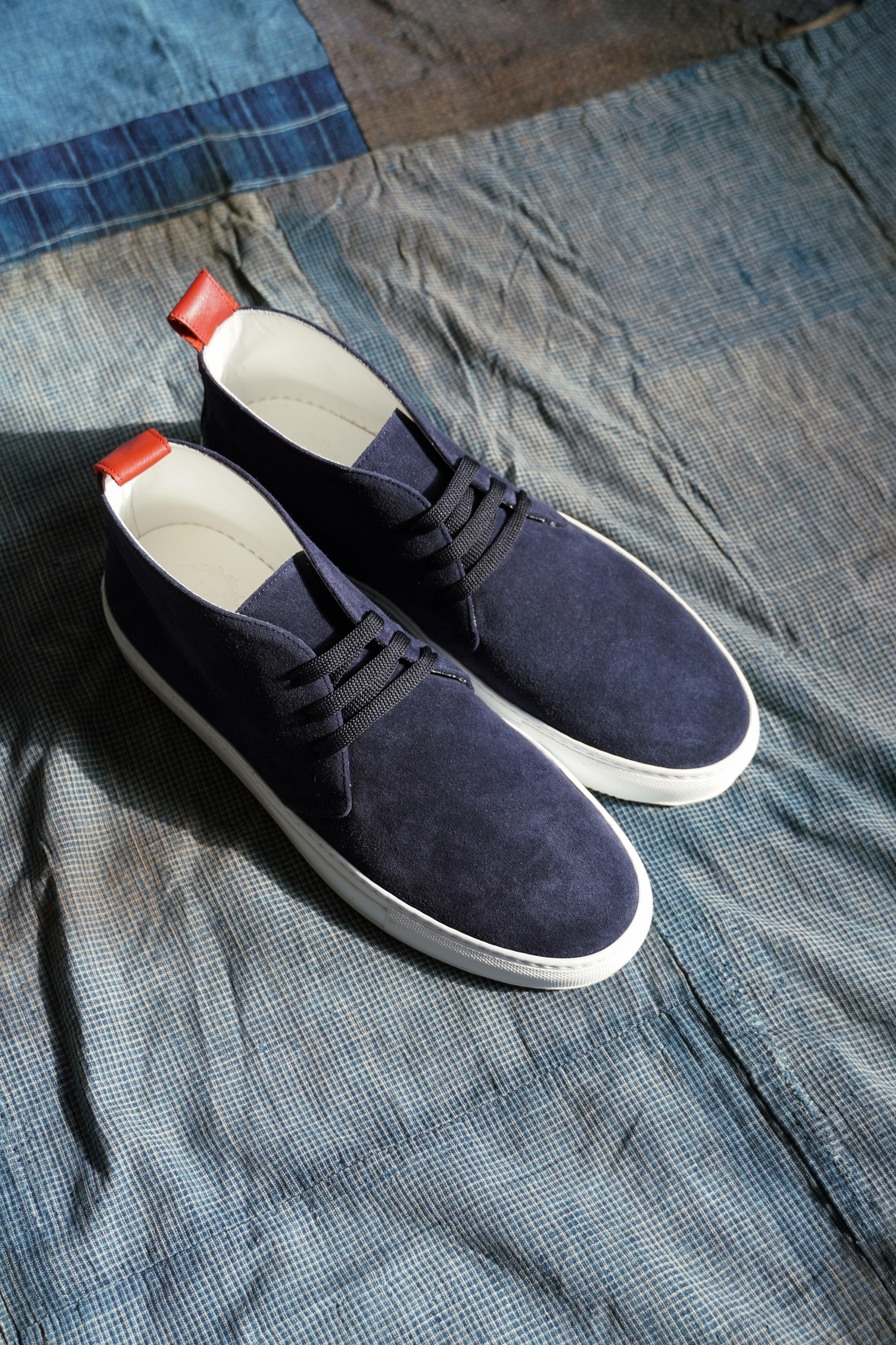 Men's Navy Suede Chukka Sneaker