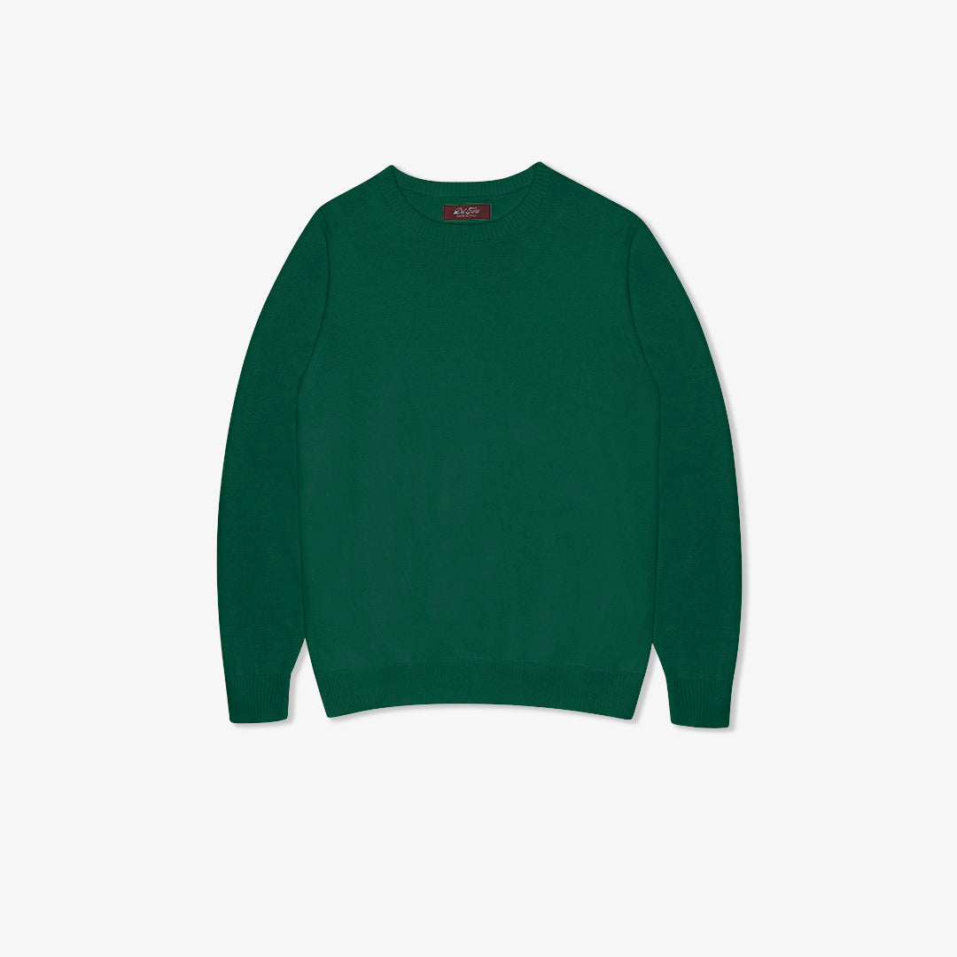 Classic Crewneck Sweater - Forest Green