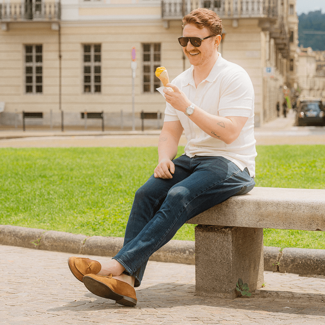 Men's Cognac Suede Milano Loafer