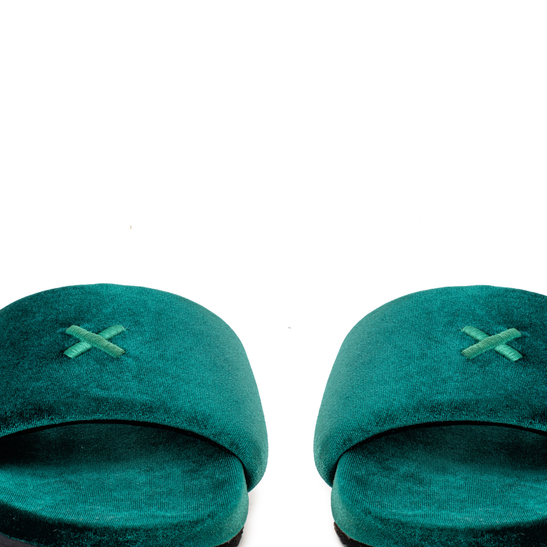 Men's Emerald Velvet House Slide