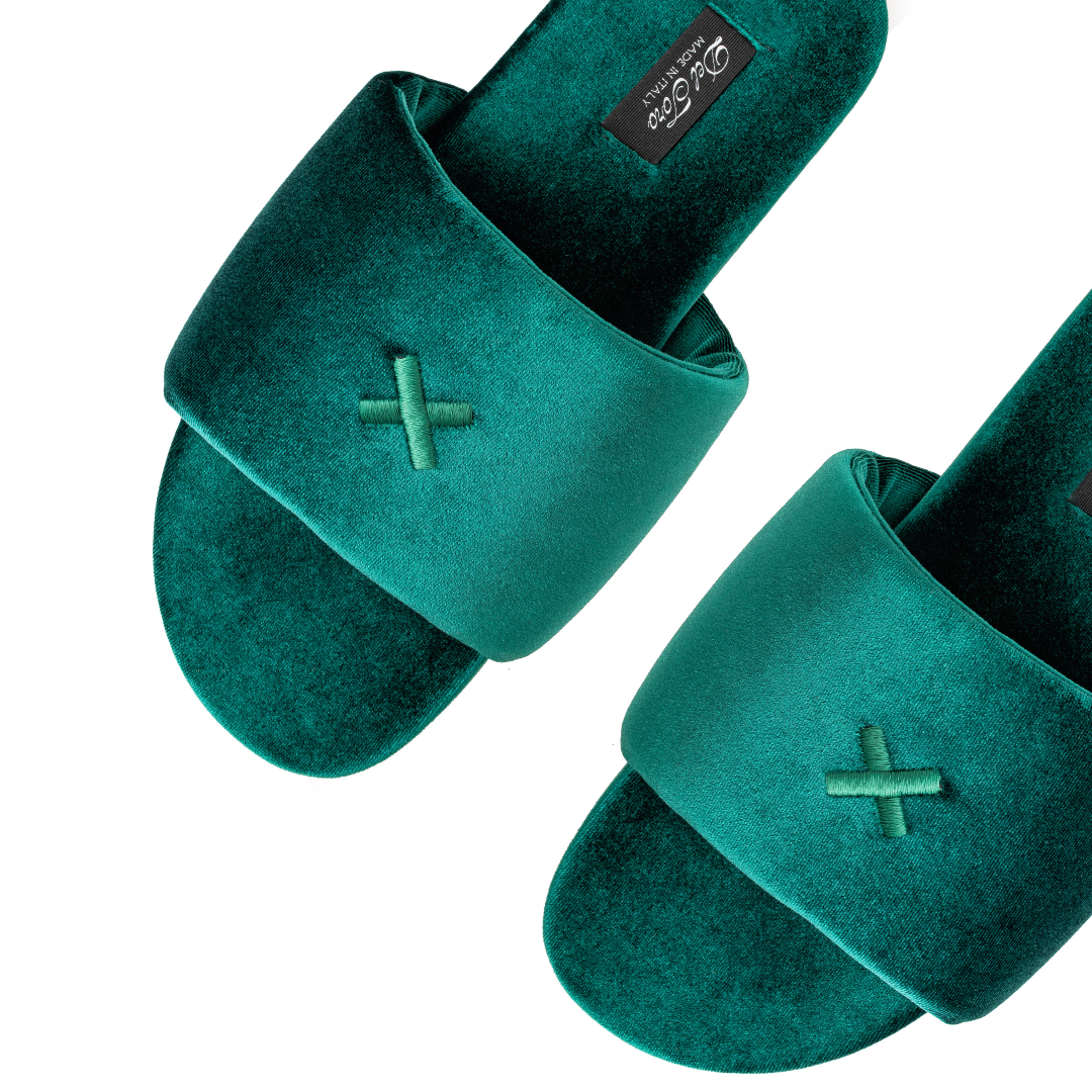 Men's Emerald Velvet House Slide