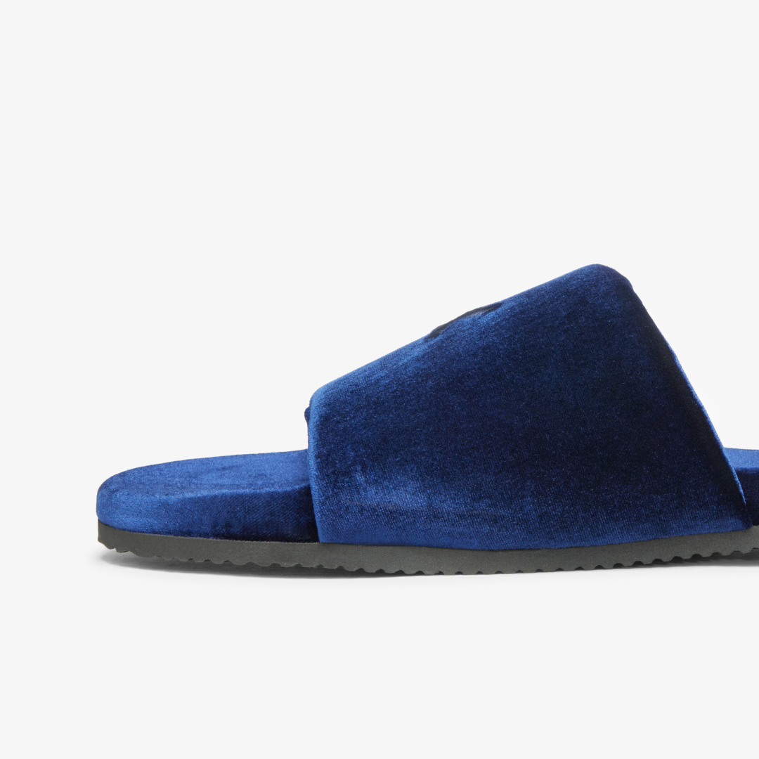 Men's Midnight Navy Velvet House Slide