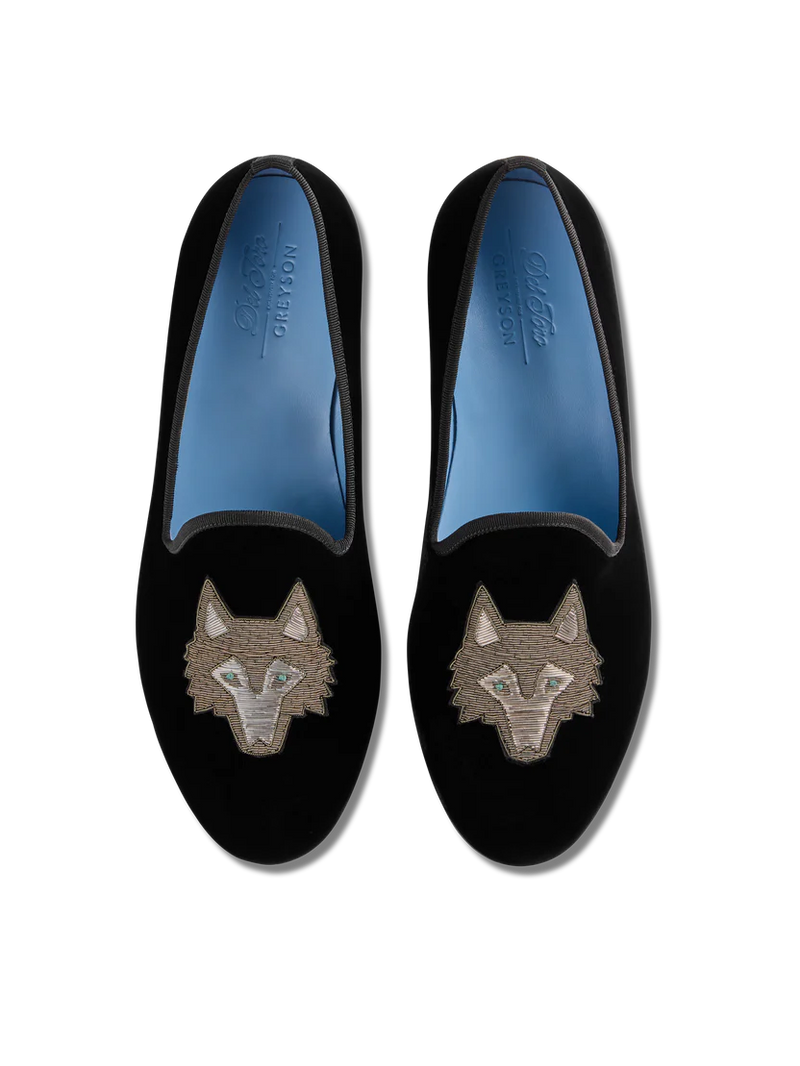 Greyson x Del Toro Men’s Icon Wolf Velvet Slipper