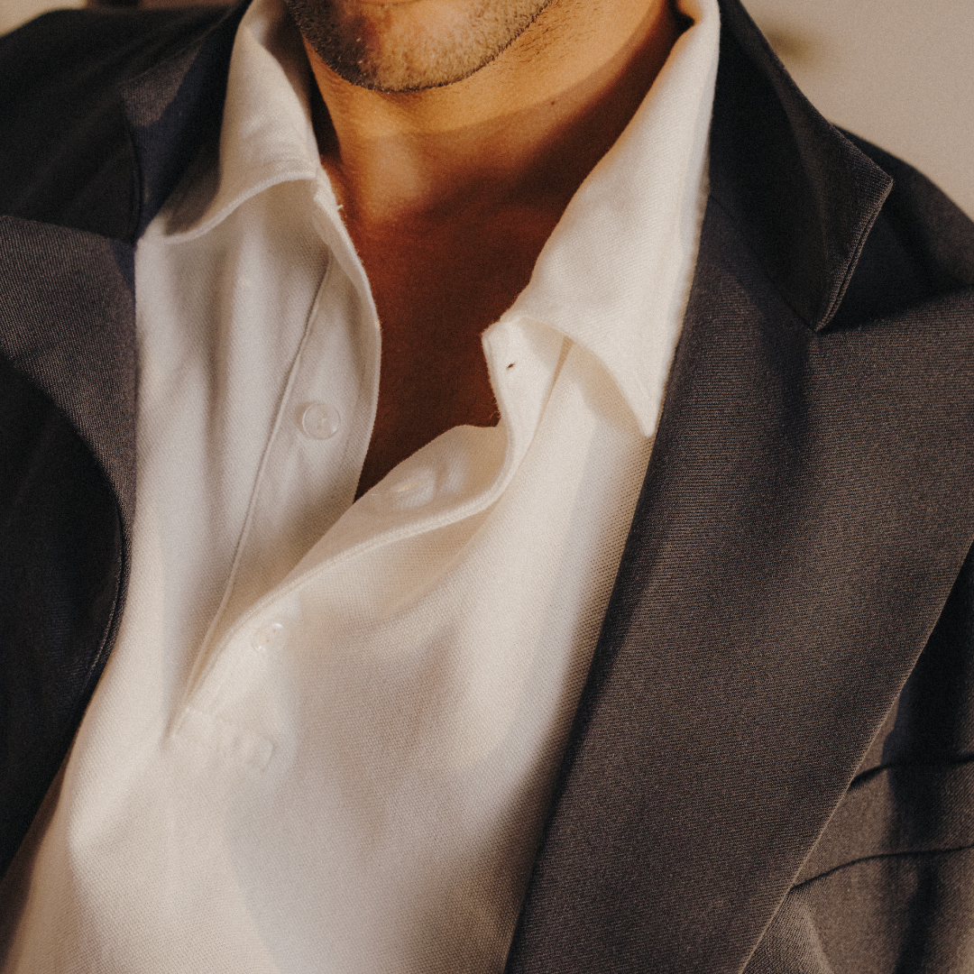 Double Breasted Chore Blazer - Navy