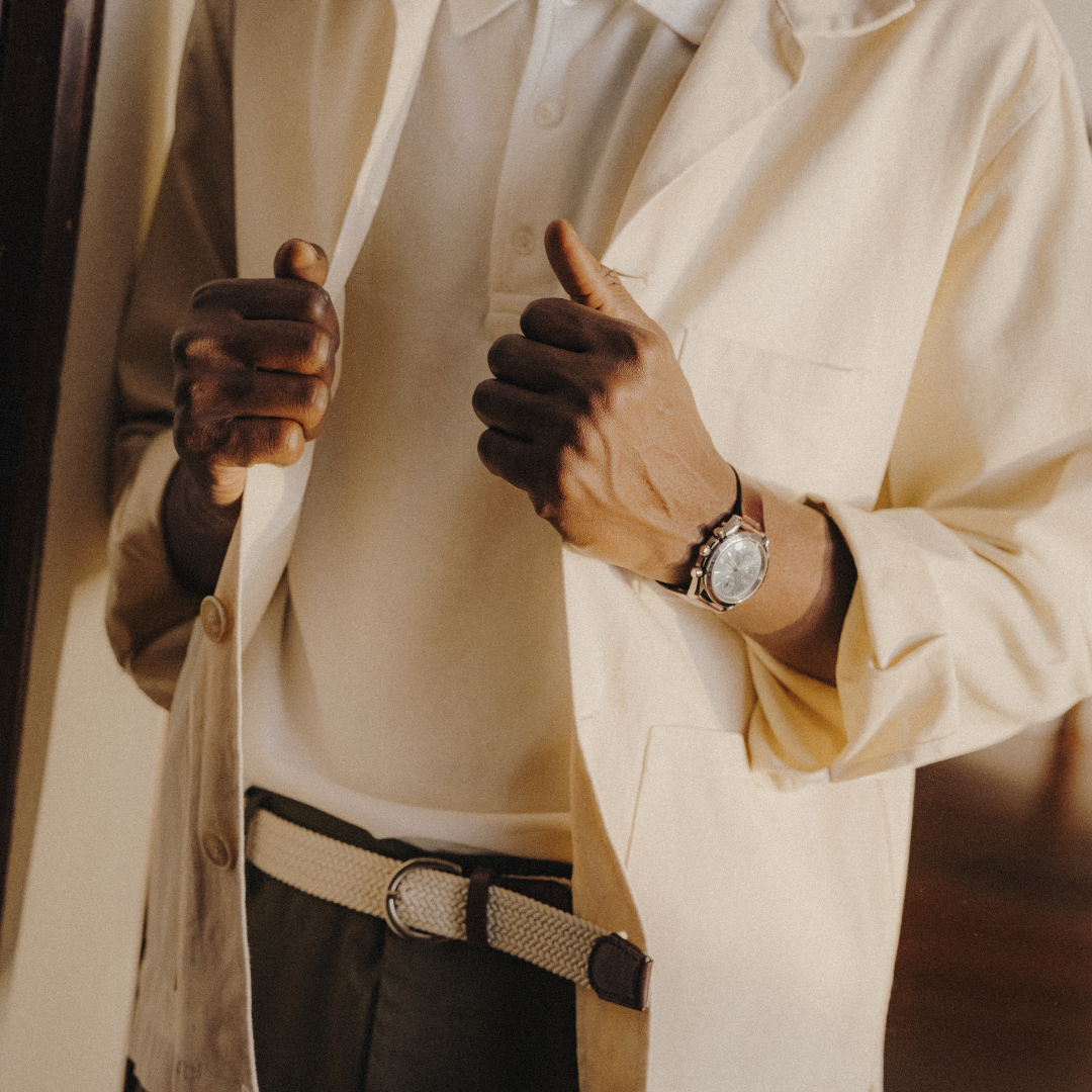 Elastic Braided Belt - Vintage Panna