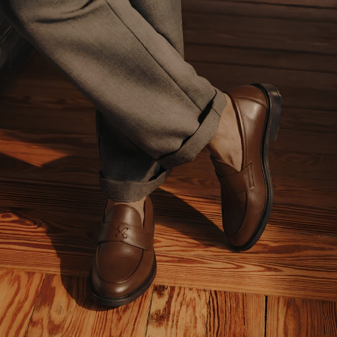 Men's Brown Leather Lug Centesimo