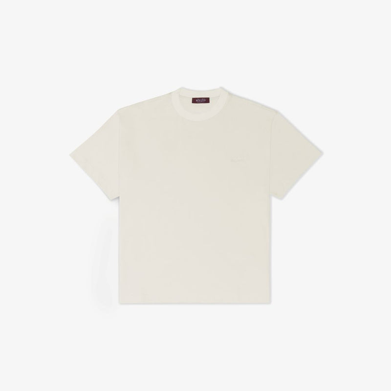 Men's Tonal Embroidered Tee - Vintage White