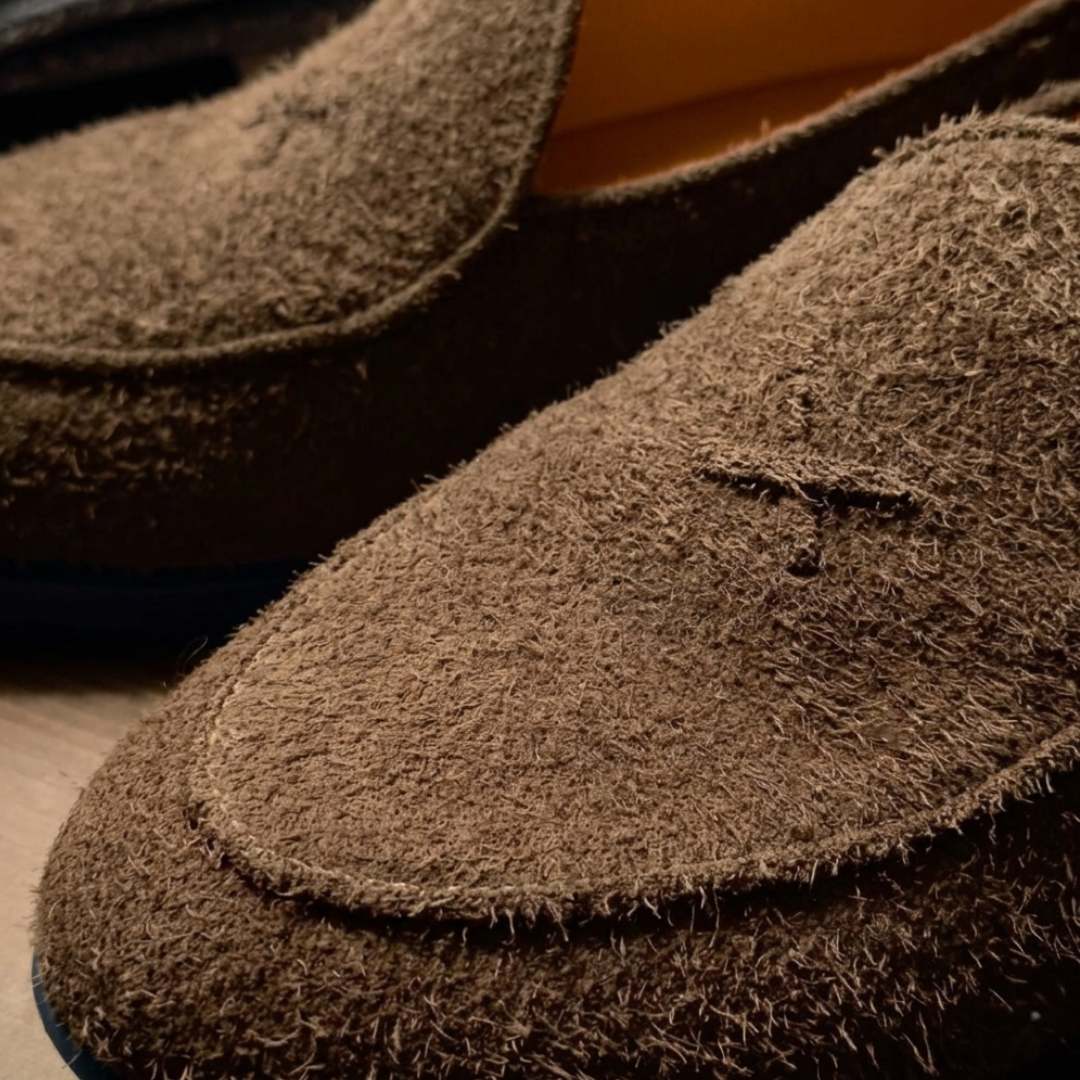 Men's Antelope Textured Suede Milano Loafer
