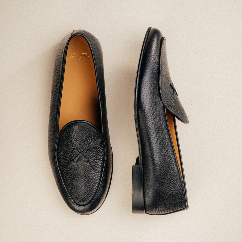 Men's Black Deerskin Milano Loafer