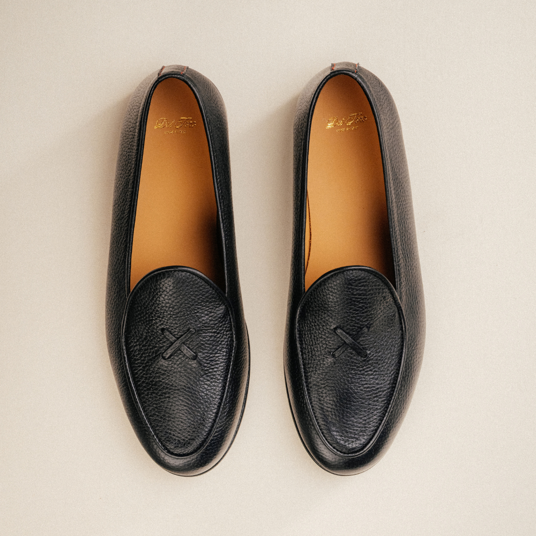 Men's Black Deerskin Milano Loafer