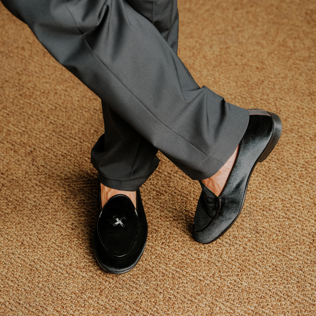 Men's Black Velvet Milano Loafer