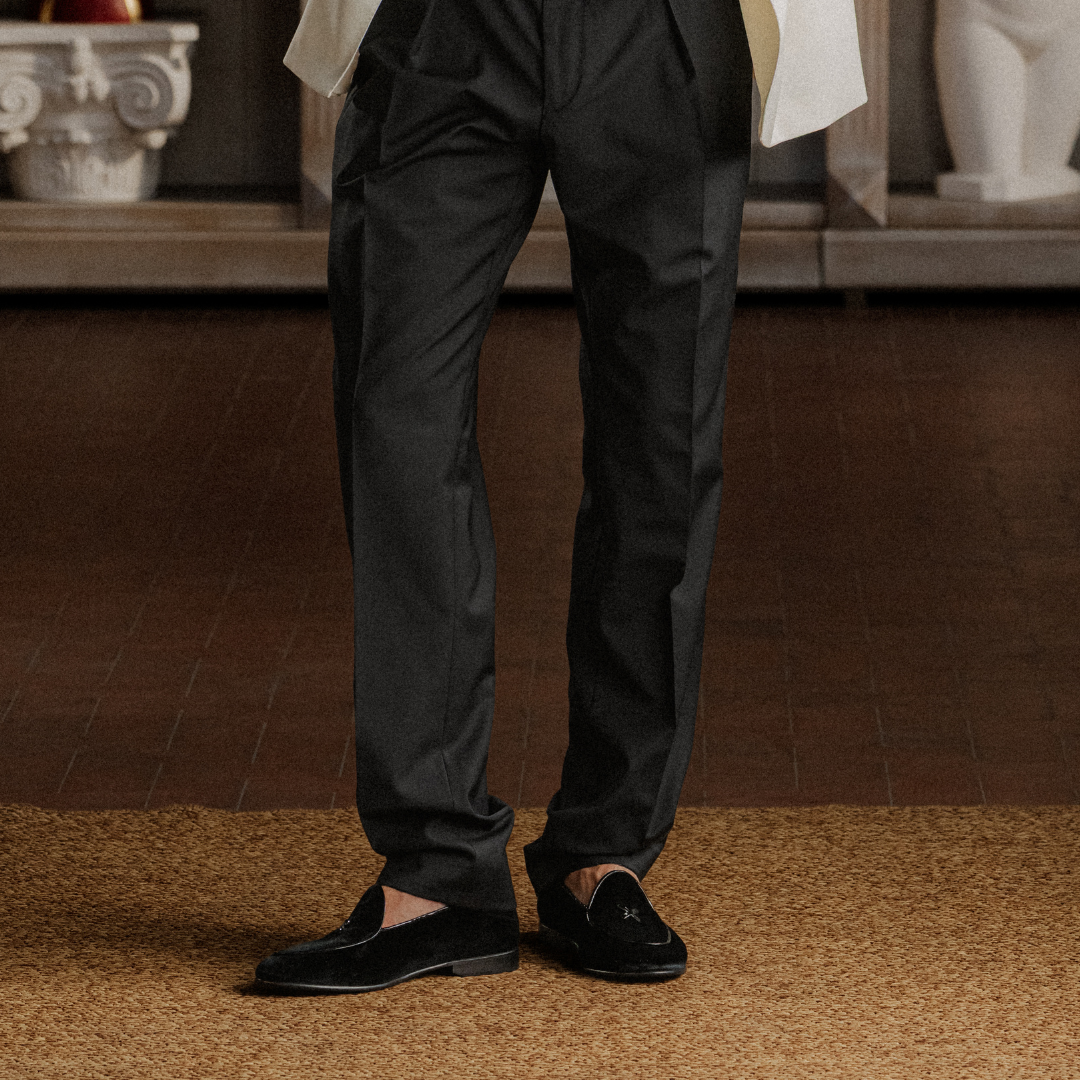 Men's Black Velvet Milano Loafer