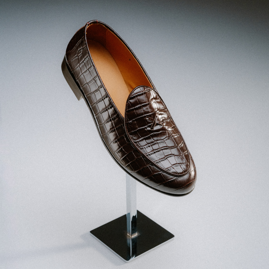 Men's Dark Brown Full Croc Milano Loafer