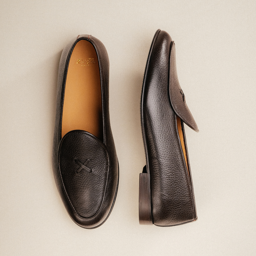 Men's Dark Brown Deerskin Milano Loafer