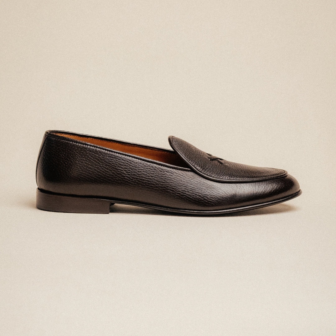 Men's Dark Brown Deerskin Milano Loafer