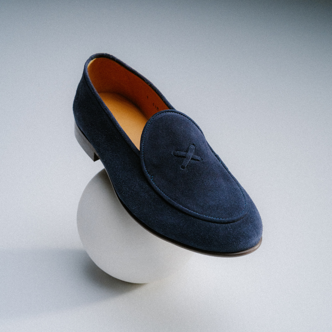 Men's Navy Suede Milano Loafer