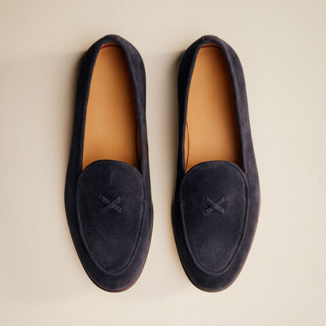 Men's Navy Suede Milano Loafer