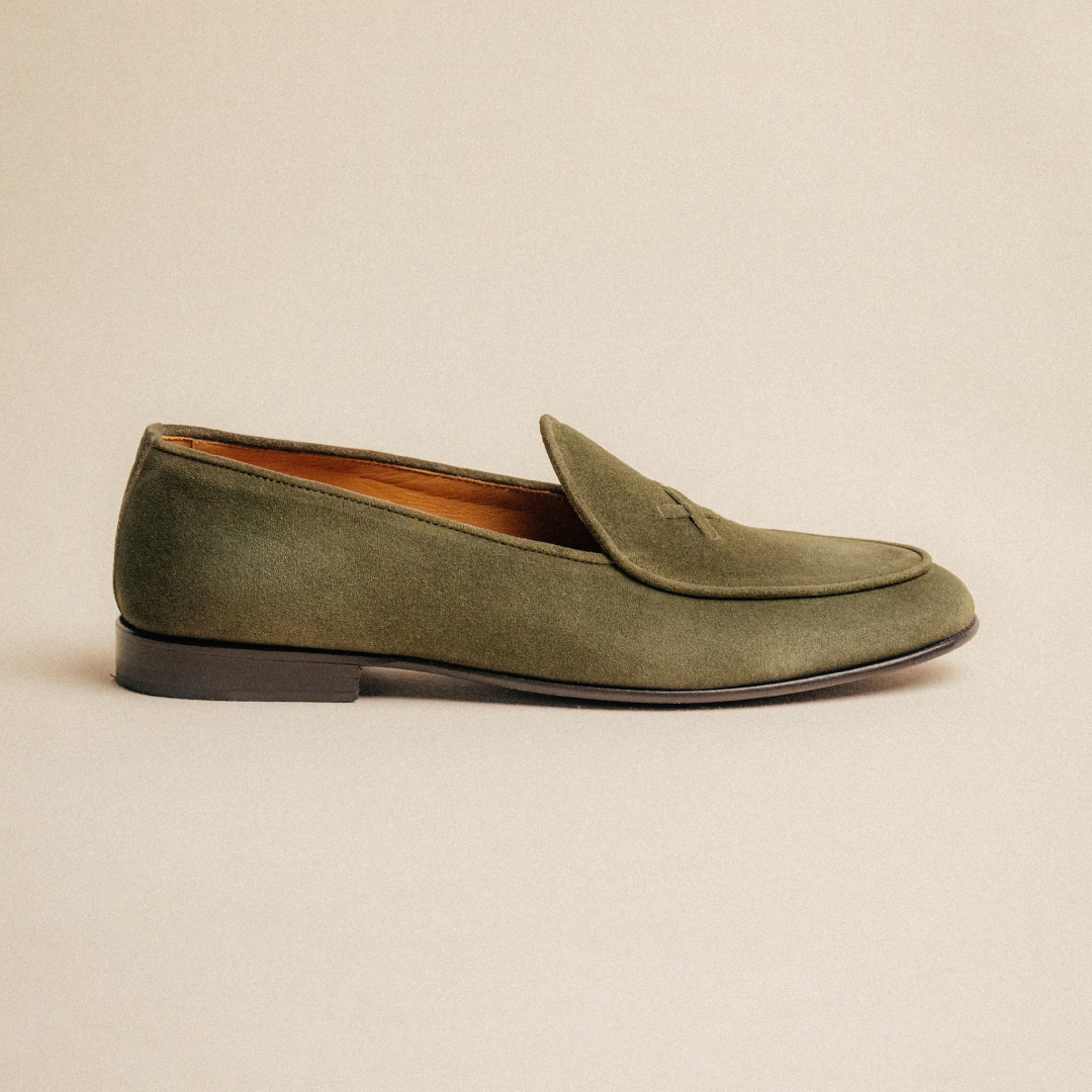 Men's Olive Suede Milano Loafer