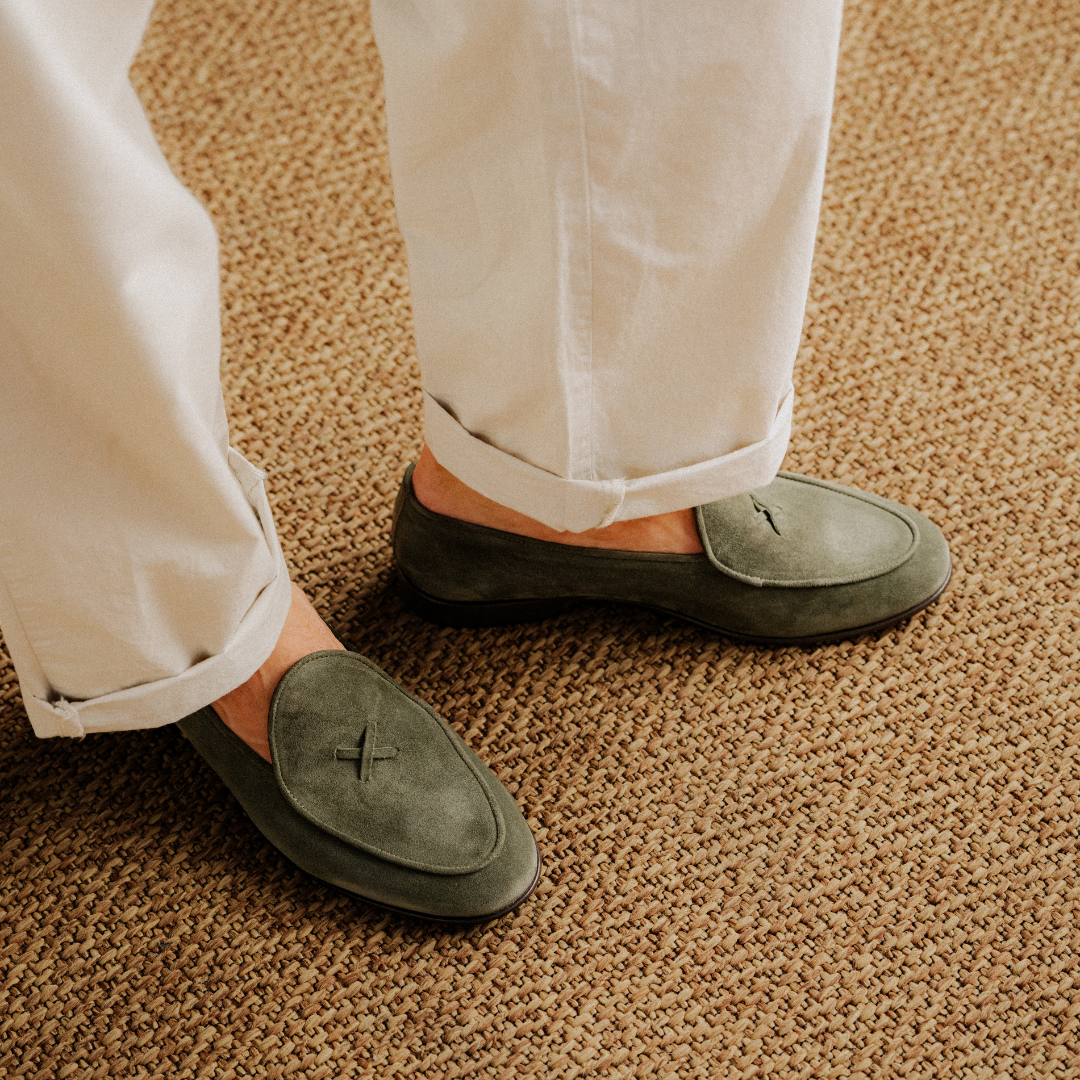 Men's Olive Suede Milano Loafer