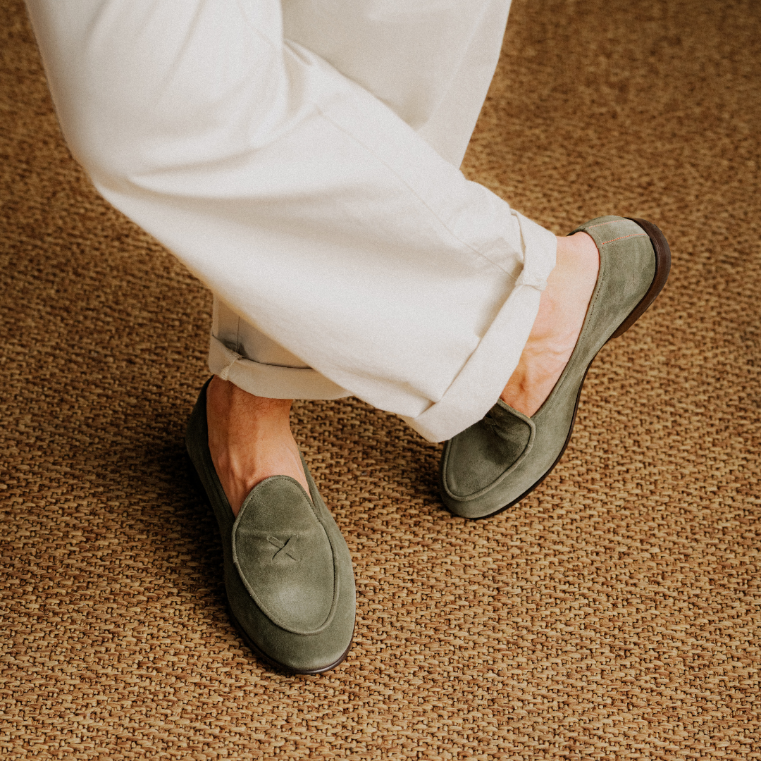 Men's Olive Suede Milano Loafer