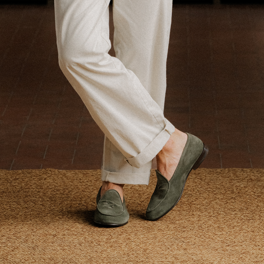 Men's Olive Suede Milano Loafer