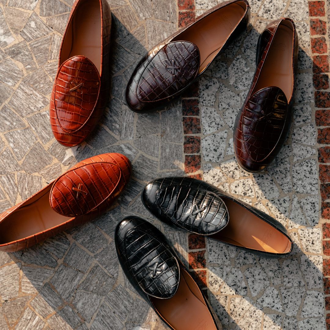 Men's Chocolate Full Croc Milano Loafer