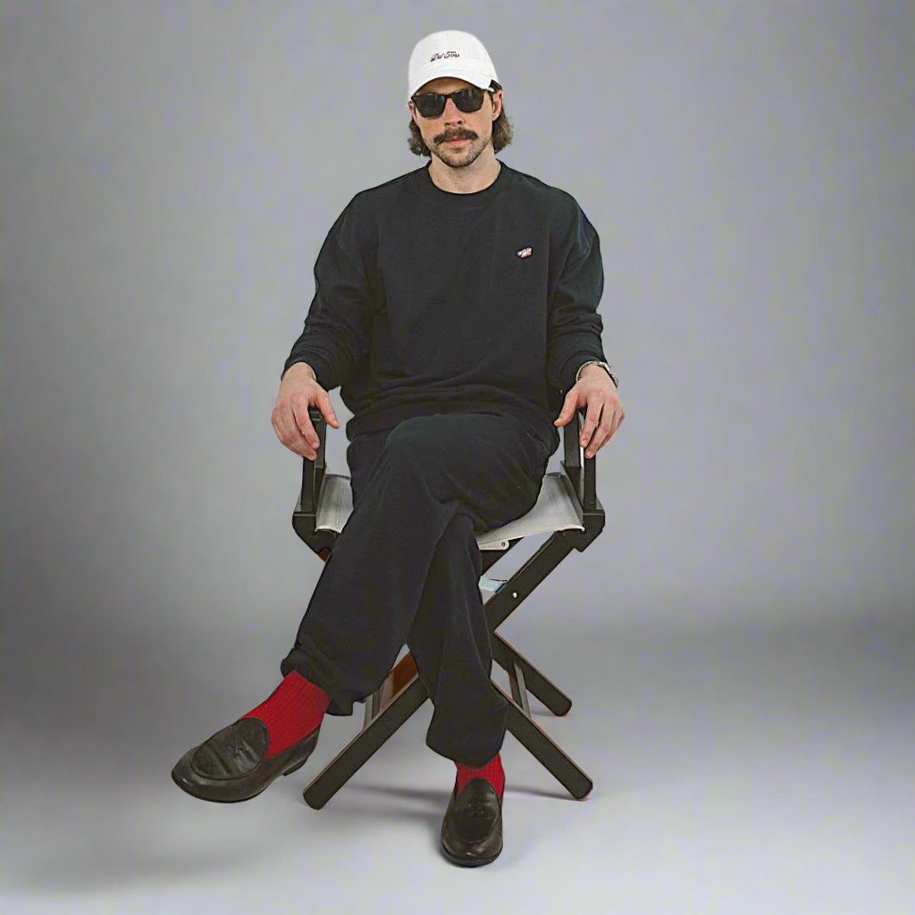 Ribbed Loop Sock - Red