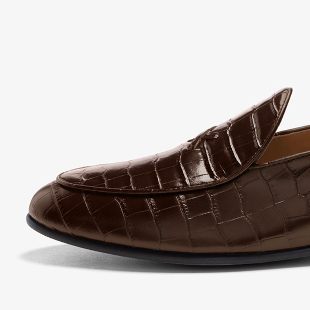 Men's Chocolate Full Croc Milano Loafer