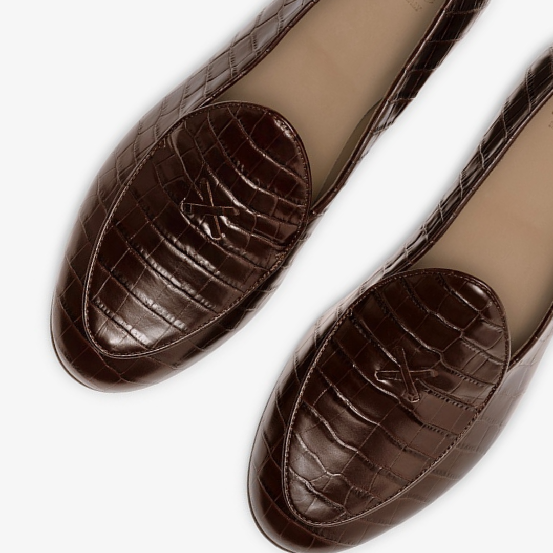 Men's Chocolate Full Croc Milano Loafer