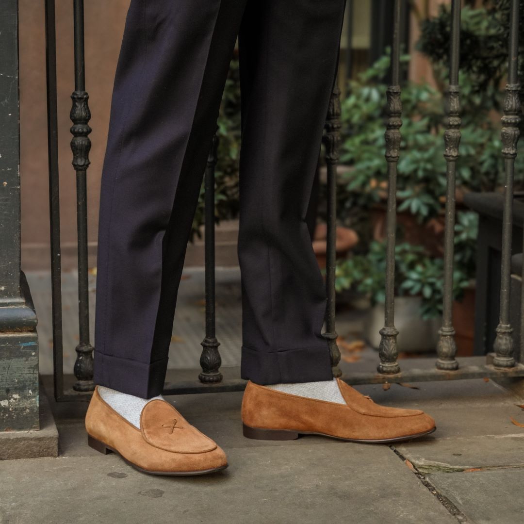 Men's Cognac Suede Milano Loafer